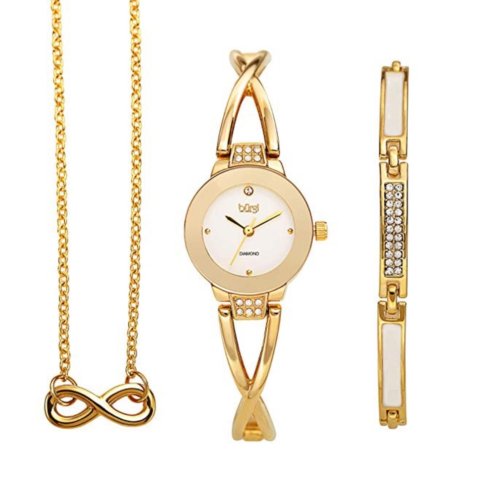 NWT Swarovski Crystal Watch & Jewlery Set